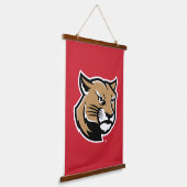 SIUE Cougars Wandteppich Mit Holzrahmen (Gewinkelt)