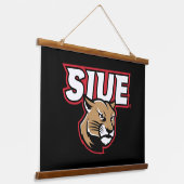 SIUE Cougars Wandteppich Mit Holzrahmen (Gewinkelt)