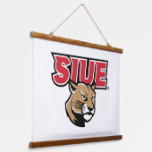 SIUE Cougars Wandteppich Mit Holzrahmen (Gewinkelt)