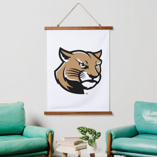 SIUE Cougars Wandteppich Mit Holzrahmen (Wohnzimmer)