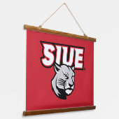 SIUE Cougars Wandteppich Mit Holzrahmen (Gewinkelt)