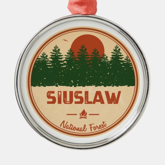 Siuslaw National Forest Ornament Aus Metall (Vorne)