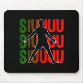 Siuuu Funny Soccer Football Boys Men Women Soccer Mousepad (Vorne)