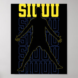 Siuuu Lustiger Fußball Jungen Männer Frauen Fußbal Poster