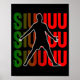Siuuu Lustiger Fußball Jungen Männer Frauen Fußbal Poster
