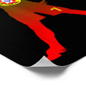 Siuuu Real Goat Rtugal Flag Soccer Men Women Kids  Poster (Ecke)