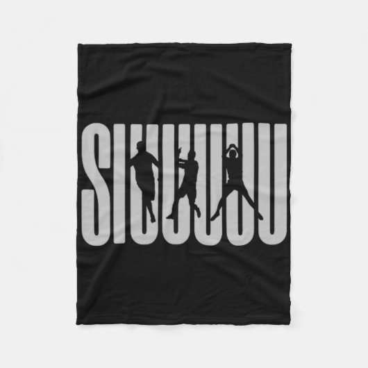 Siuuu Soccer Footbyll Present Boys Men Women Kid Fleecedecke (Vorderseite)