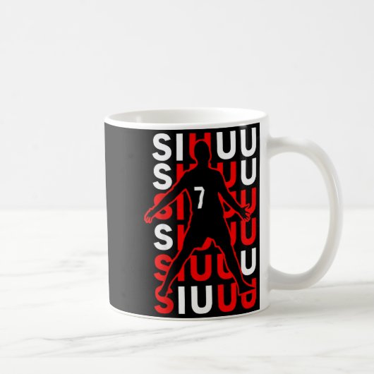 Siuuuu Funny Soccer Present For Soccer Lovers Fan  Kaffeetasse (Rechts)