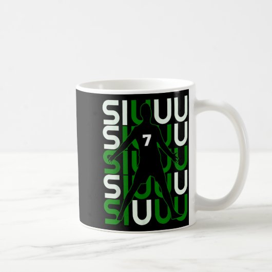 Siuuuu Funny Soccer Present For Soccer Lovers Fan Kaffeetasse (Rechts)