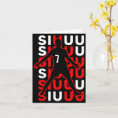 Siuuuu Funny Soccer Present For Soccer Lovers Fan Karte (Gelbe Blume)