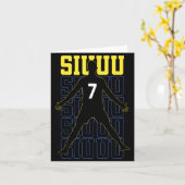 Siuuuu Funny Soccer Present For Soccer Lovers Fan Karte (Gelbe Blume)