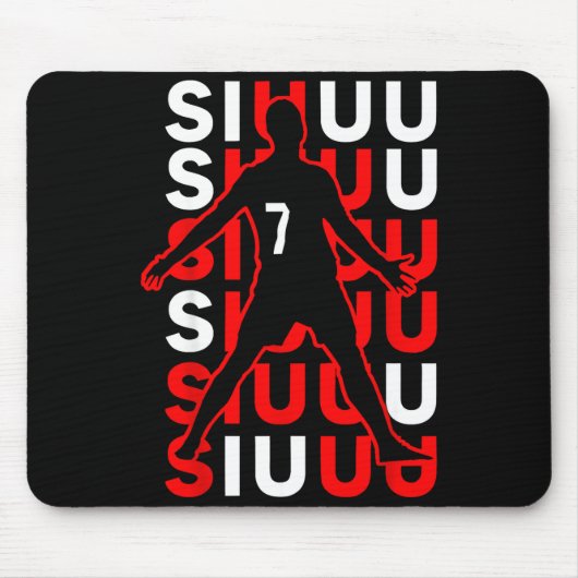 Siuuuu Funny Soccer Present For Soccer Lovers Fan Mousepad (Vorne)