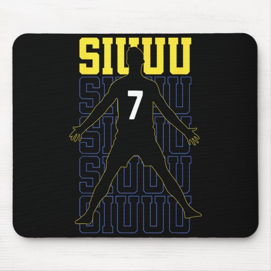 Siuuuu Funny Soccer Present For Soccer Lovers Fan Mousepad (Vorne)