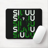 Siuuuu Funny Soccer Present For Soccer Lovers Fan  Mousepad (Mit Mouse)