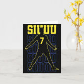 Siuuuu Funny Soccer Present For Soccer Lovers Fans Karte (Gelbe Blume)