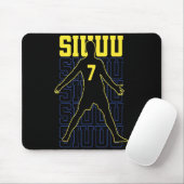Siuuuu Funny Soccer Present For Soccer Lovers Fans Mousepad (Mit Mouse)