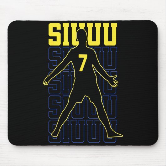 Siuuuu Funny Soccer Present For Soccer Lovers Fans Mousepad (Vorne)