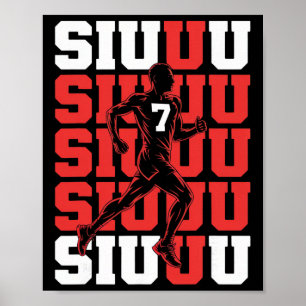 Siuuuu Lustiger Fußballspieler Fan Kinder Junge Ju Poster