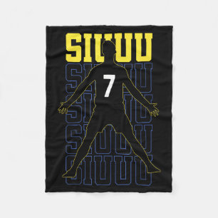 Siuuuu Lustiges Fußballgeschenk für Fußballfans  Fleecedecke
