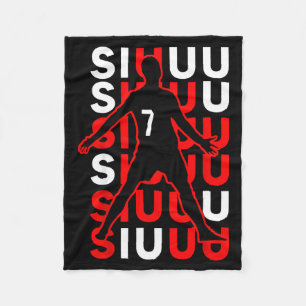 Siuuuu Lustiges Fußballgeschenk für Fußballfans Fleecedecke