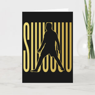 Siuuuu Lustiges Fußballgeschenk für Fußballfans Karte