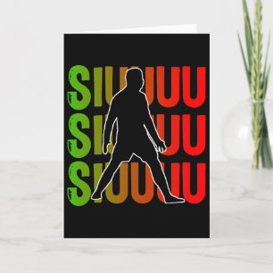 Siuuuu Lustiges Fußballgeschenk für Fußballfans  Karte