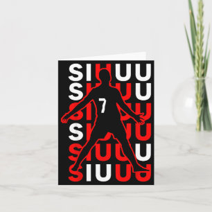 Siuuuu Lustiges Fußballgeschenk für Fußballfans Karte