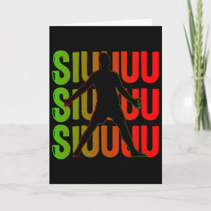 Siuuuu Lustiges Fußballgeschenk für Fußballfans Karte
