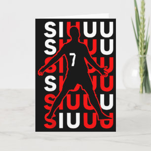 Siuuuu Lustiges Fußballgeschenk für Fußballfans Karte