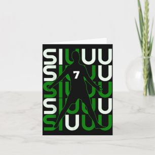 Siuuuu Lustiges Fußballgeschenk für Fußballfans  Karte