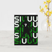 Siuuuu Lustiges Fußballgeschenk für Fußballfans  Karte (Gelbe Blume)