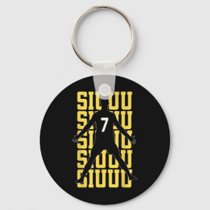 Siuuuu Lustiges Fußballgeschenk für Fußballfans Schlüsselanhänger