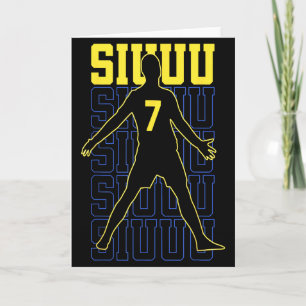Siuuuu Lustiges Fußballgeschenk für Fußballfans un Karte