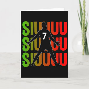 Siuuuu Lustiges Fußballgeschenk für Fußballliebhab Karte