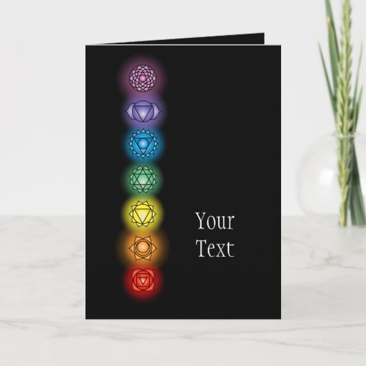 Siven Chakras Grußkarte Karte (Vorderseite)