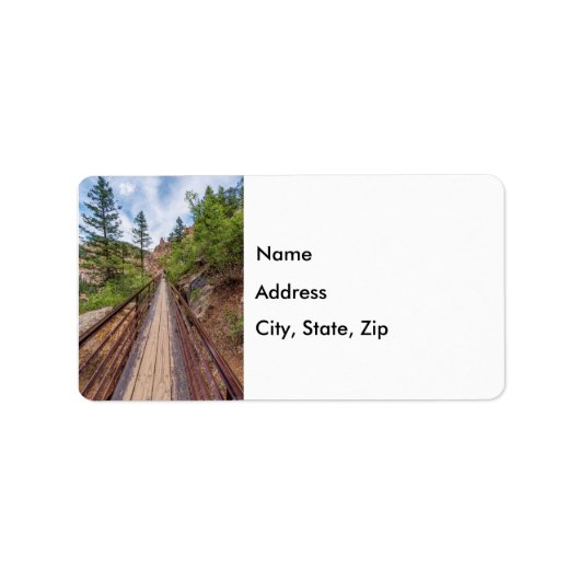 Siven Falls Walkway Bridge Label Adressaufkleber (Vorne)