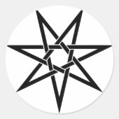 Siven Point Star Runder Aufkleber (Vorderseite)