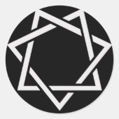 Siven Point Star Runder Aufkleber (Vorderseite)