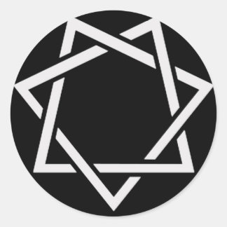 Siven Point Star Runder Aufkleber