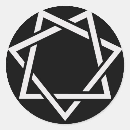 Siven Point Star Runder Aufkleber (Vorderseite)