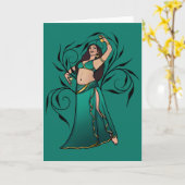 Sivoney Belly Dancer Goddess Karte (Gelbe Blume)