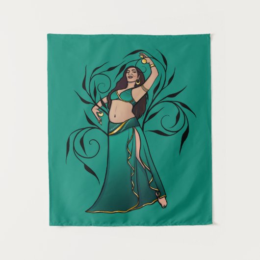 Sivoney Belly Dancer Goddess Wandteppich (Vorderseite)