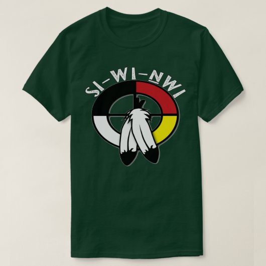 SiWiNwi Medicine Wheel Native American First Natio T-Shirt (Design vorne)