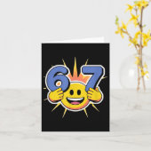 Six 7 6 7 Meme Design Karte (Gelbe Blume)