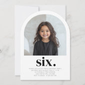 Six Arch Foto Geburtstag Einladung (Vorderseite)