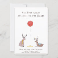 Six Feet Apart Niedliches Spaßiges Reh Quarantäne