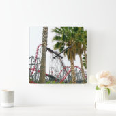 Six Flag Magic Mountain Quadratische Wanduhr (Zuhause)