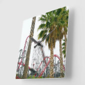 Six Flag Magic Mountain Quadratische Wanduhr (Winkel)