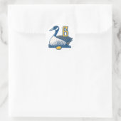 Six Gänse a-Lay Runder Aufkleber (Tasche)