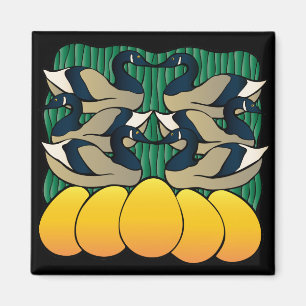 Six Geese Lays Magnet